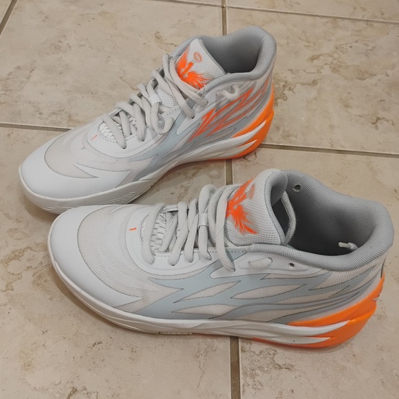 Puma MB.02 Gorange High Top Athletic Shoes Sneakers Flame Fire Size 8 - Picture 4 of 14